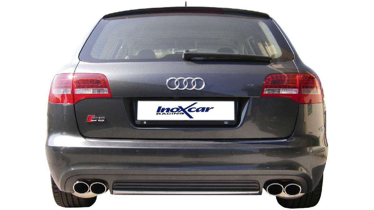 100%25+Inox+%C3%89chappement+Double+sur+mesure+pour+Audi+S6+Avant+5.2FSi+Quattro+%28435cv%29+2009-+Droite%2FGauche+2x90x70mm